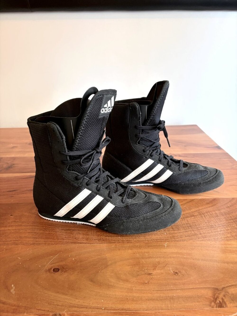 Adidas Box Hog 2.0 Black White Boxing Boots Shoes Women's 7